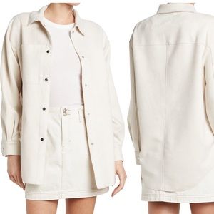 Faux Leather Shacket